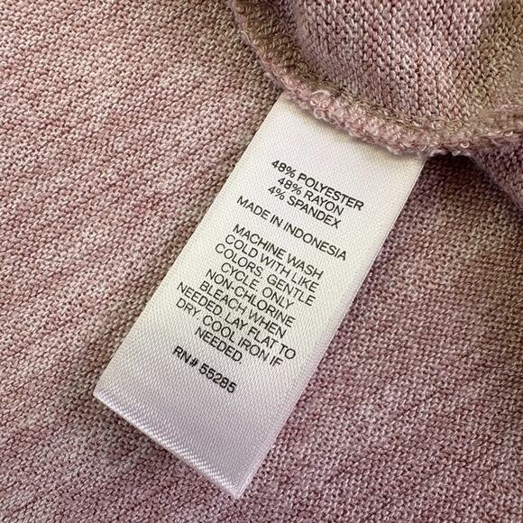 Express Crossover High Lo Sleeveless Knit Tank Top Asymmetrical Hem Pink Size L - Picture 9 of 9